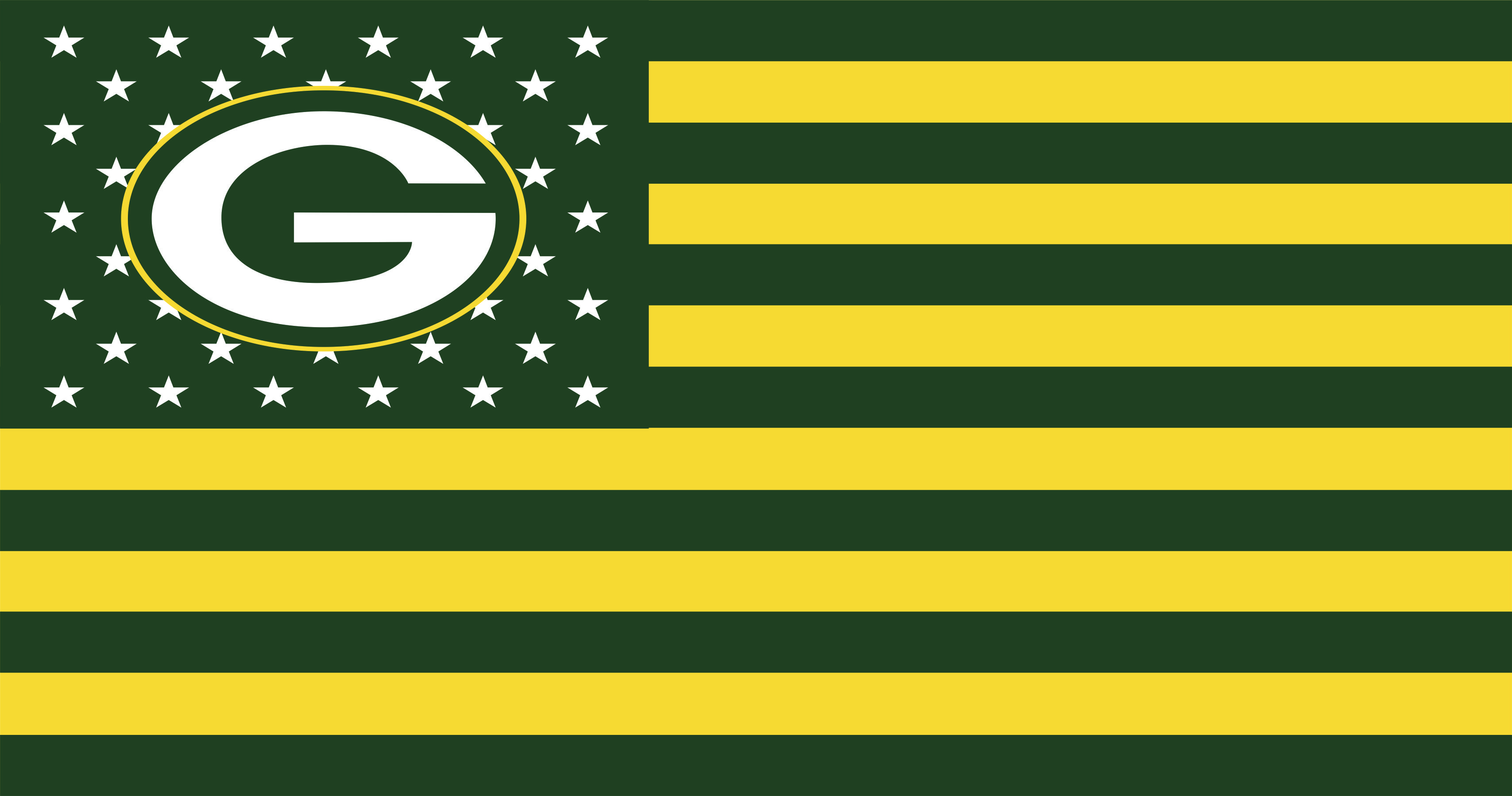 Green Bay Packers Flag001 logo vinyl decal